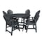 Highwood Usa Hamilton 5pc Round Counter Height Outdoor Patio Furniture Dining Set AD-CNA48-FBE - alternate 1